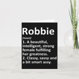 Robbie Definition Personalised Name Funny Christma Card