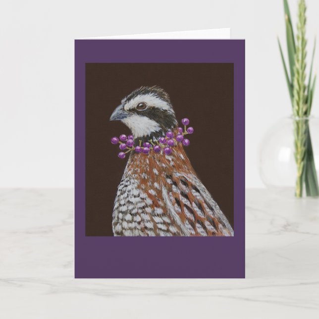 Robbie the bobwhite greeting card (Front)