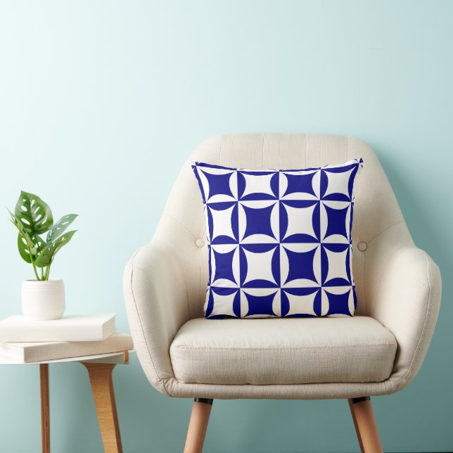 Robbing Peter to Pay Paul Blue Pattern Cushion (Chair)