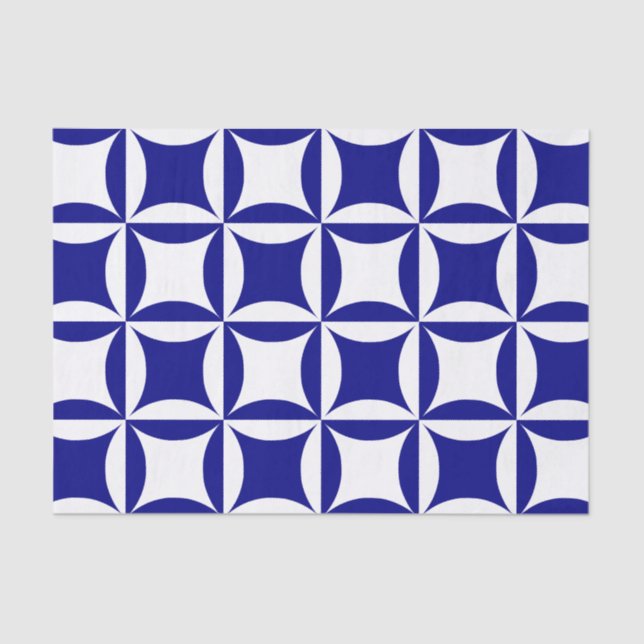 Robbing Peter to Pay Paul Blue Pattern Tissue Paper (Front)