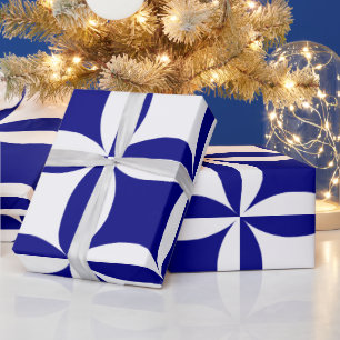 Robbing Peter to Pay Paul Blue Pattern Wrapping Paper