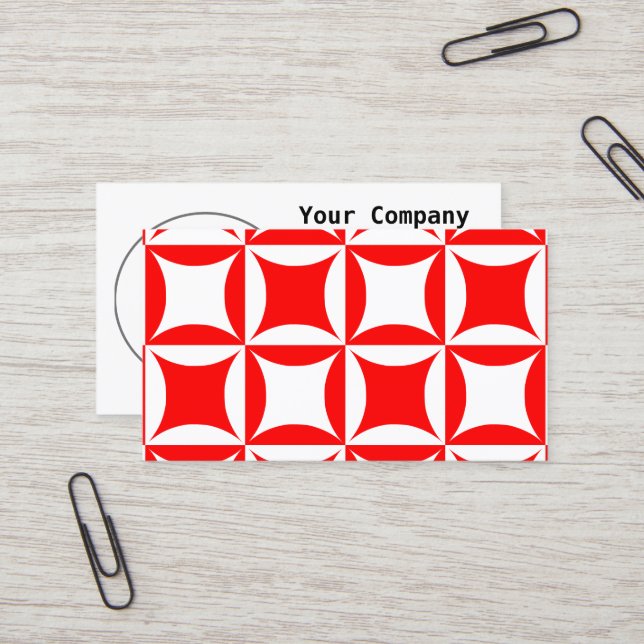 Robbing Peter to Pay Paul Red Pattern Business Card (Front/Back In Situ)