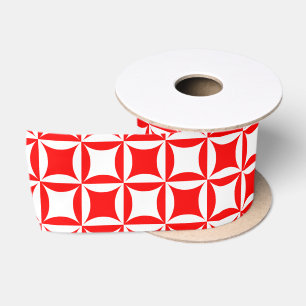 Robbing Peter to Pay Paul Red Pattern Satin Ribbon
