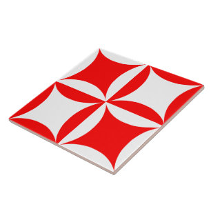 Robbing Peter to Pay Paul Red Pattern Tile