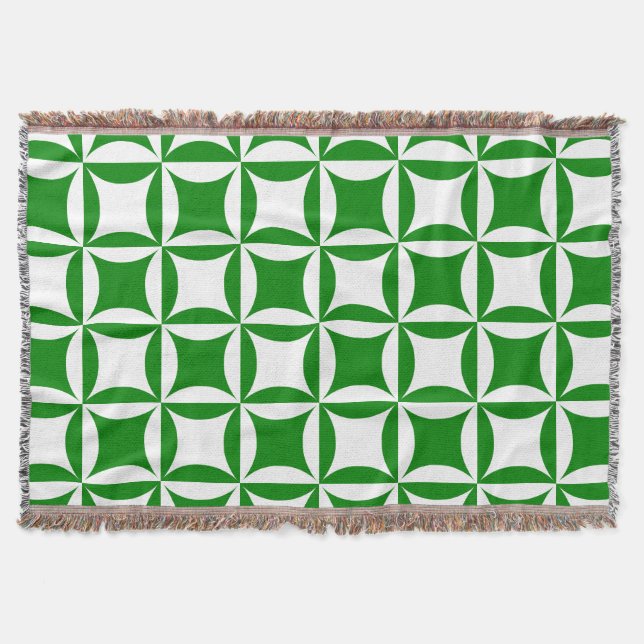 Robbing Peter to Pay Pual Green Pattern Throw Blanket (Front)