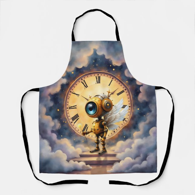 Robby the Winged Timekeeper – Wings of Time Series Apron (Front)
