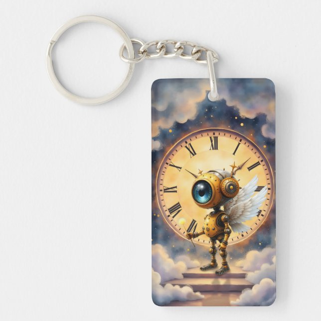 Robby the Winged Timekeeper – Wings of Time Series Key Ring (Front)