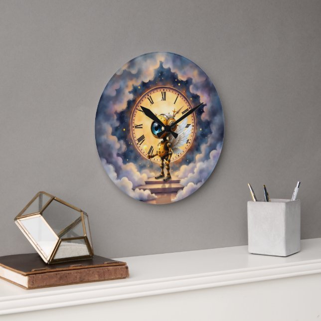 Robby the Winged Timekeeper – Wings of Time Series Large Clock (Office)