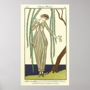 Robe de taffetas gris, by George Barbier  Poster