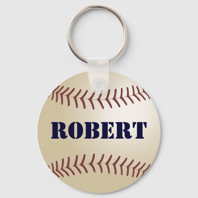 Robert Baseball Keychain by 369MyName (Front)