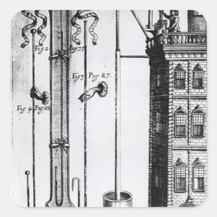 Robert Boyle's development of the water pump Square Sticker