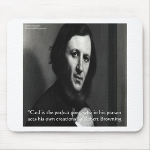 Robert Browning God Perfect Poet Quote Mouse Mat