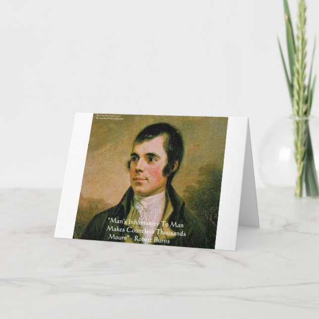 Robert Burns Famous Quote Card (Front)