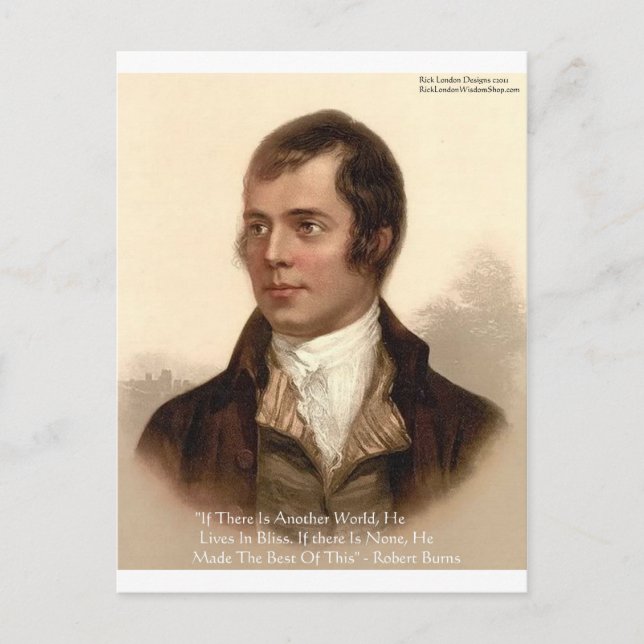 Robert Burns Famous Quote Postcard (Front)