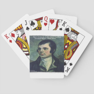 Robert Burns "Man's Inhumanity" Quote Gifts Playing Cards