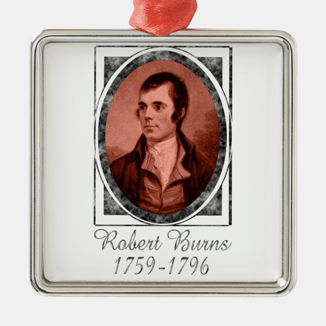 Robert Burns Metal Tree Decoration (Front)