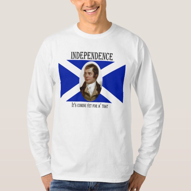 Robert Burns Scottish Independence Flag T-Shirt (Front)
