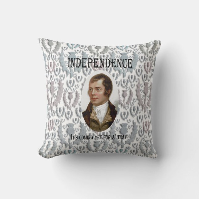 Robert Burns Scottish Thistle Cushion (Front)
