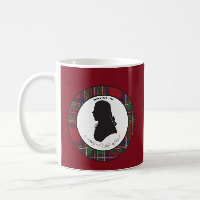 Robert Burns silhouette mug (Left)