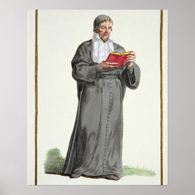 Robert de Sorbon (1201-94) from 'Receuil des Estam Poster (Front)