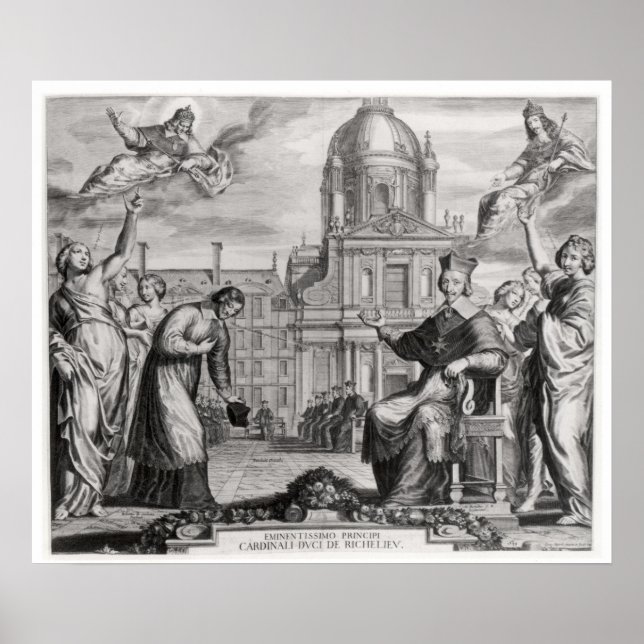 Robert de Sorbon  and Cardinal Richelieu Poster (Front)