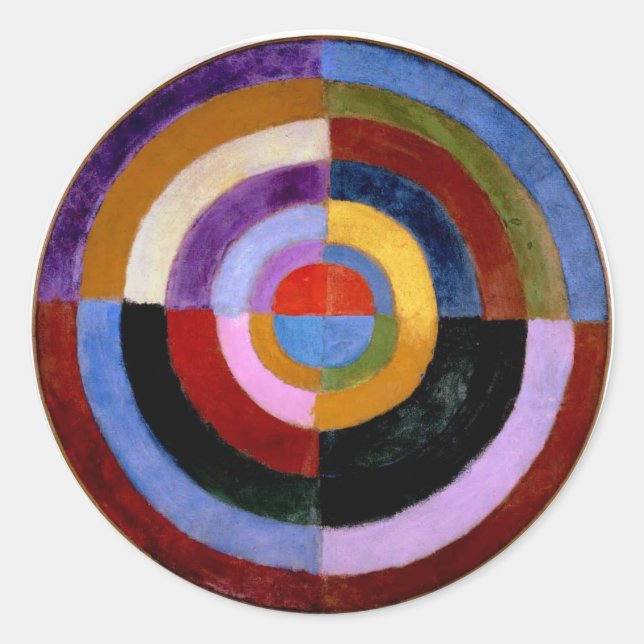 Robert Delaunay abstract art Classic Round Sticker (Front)