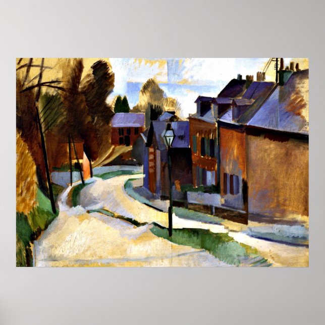 Robert Delaunay art: Road in Laon Poster (Front)