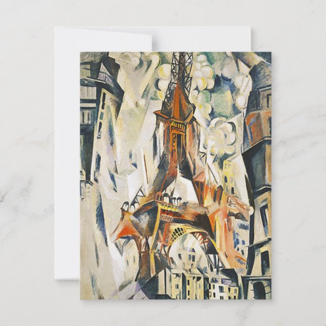 Robert Delaunay Eiffel Tower Invitations (Front)