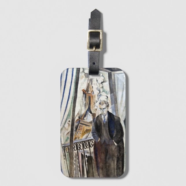 Robert Delaunay The poet Philippe Soupault Luggage Tag (Front Vertical)