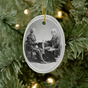 Robert E. Lee and Joseph E. Johnston Ceramic Tree Decoration