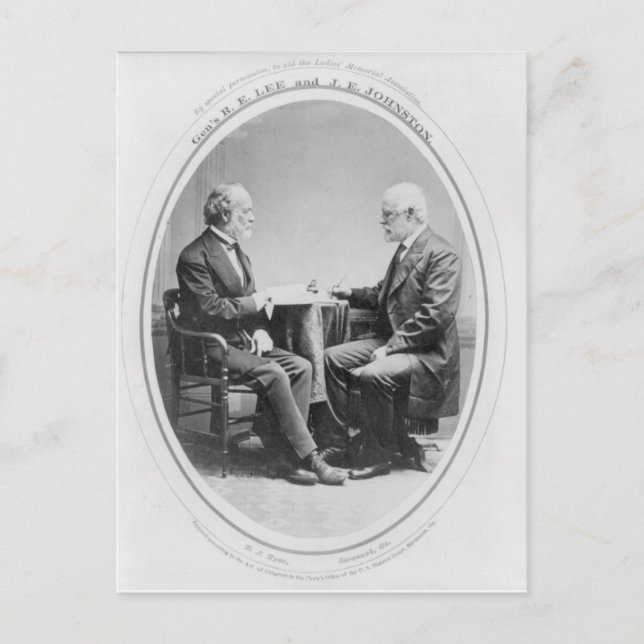 Robert E. Lee and Joseph E. Johnston Postcard (Front)