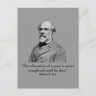 Robert E Lee and quote Postcard