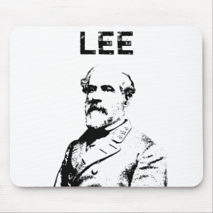 Robert E. Lee -- Black and White Mouse Mat