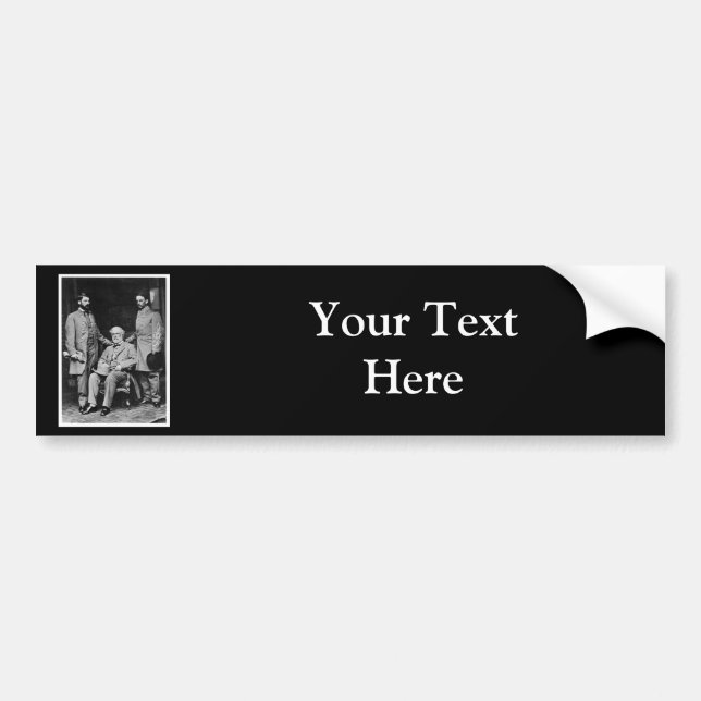 Robert E. Lee General Custis Lee Col. Taylor 1865 Bumper Sticker (Front)