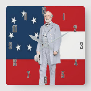 ROBERT E. LEE SQUARE WALL CLOCK