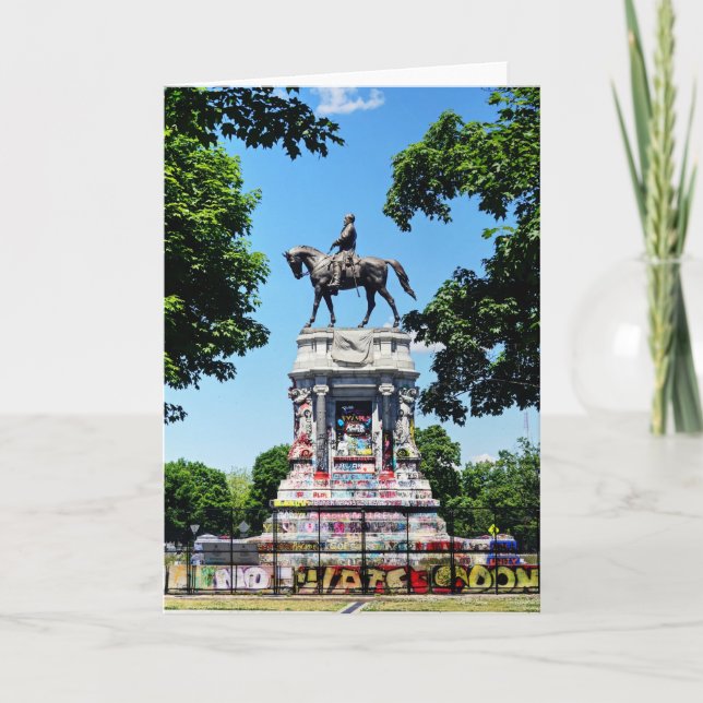 Robert E. Lee Statue Card (Front)