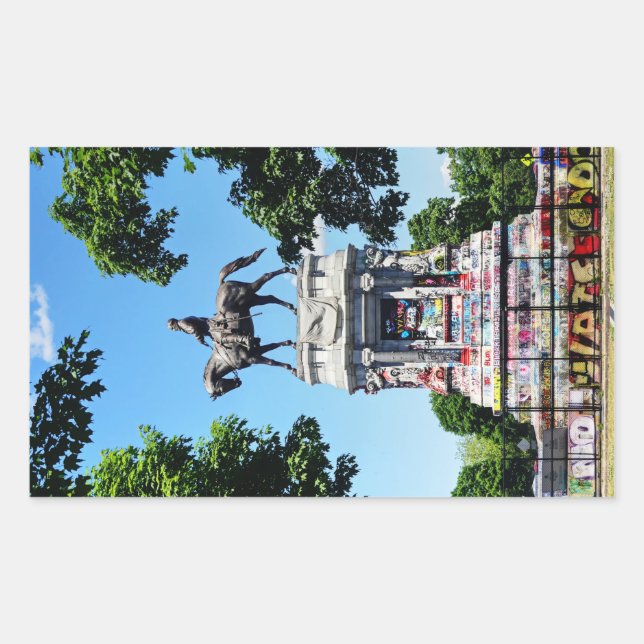 Robert E. Lee Statue Rectangular Sticker (Front)