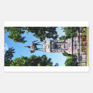 Robert E. Lee Statue Rectangular Sticker