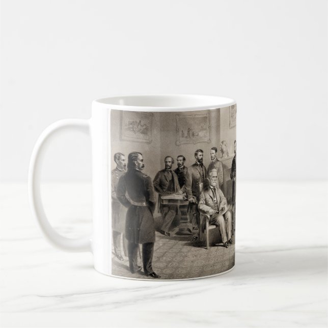 Robert E. Lee Surrenders to Ulysses S. Grant Coffee Mug (Left)