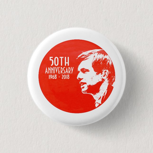 Robert F. Kennedy: 50th Anniversary 3 Cm Round Badge (Front)