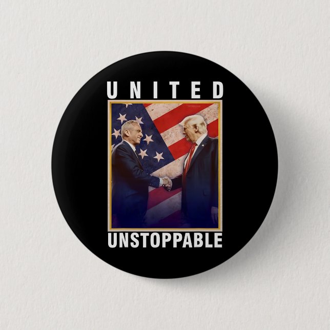 Robert F Kennedy Jr Trump United Unstoppable  6 Cm Round Badge (Front)
