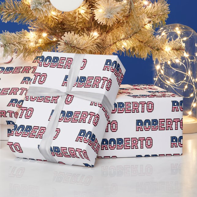 Robert first name USA US wrapping paper paper (Holidays)