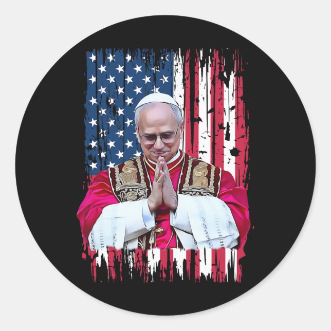 Robert Francis Prevost America's Pope  Classic Round Sticker (Front)