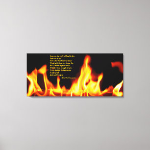 Robert Frost Fire and Ice Wrapped Canvas Print
