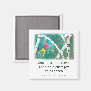 Robert Frost Poem Birches Hand-Illustrated Magnet