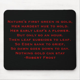 Robert Frost Poem Mouse Mat
