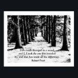 Robert Frost - Quote Print<br><div class="desc">Robert Frost - Quote Print Two roads diverged in a wood  and I,  I took the one less travelled by,  and that has made all the difference Robert Frost</div>