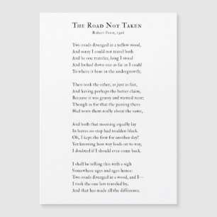 Robert Frost, Road Not Taken Poem