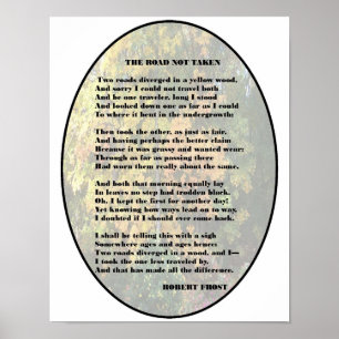 Robert Frost “The Road Not Taken” Poster