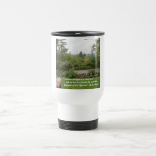 Robert Frost Wisdom Quote "Road Less Travelled" Travel Mug